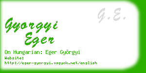 gyorgyi eger business card